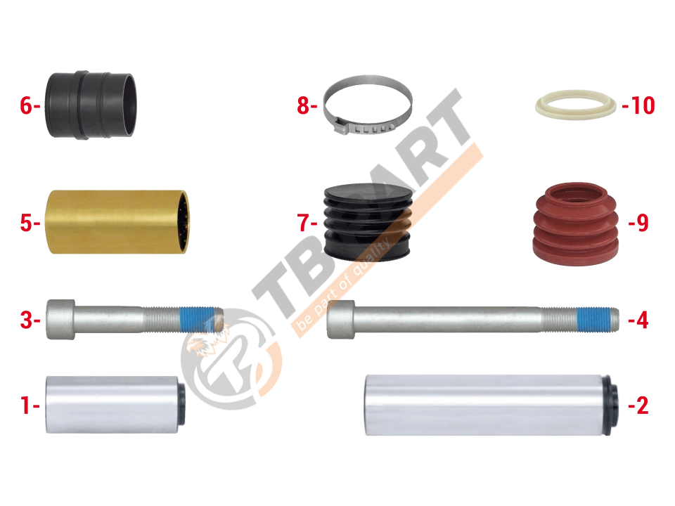 Caliper Guides & Seals Repair Kit