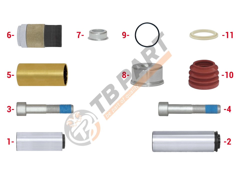 Caliper Guides & Seals Repair Kit