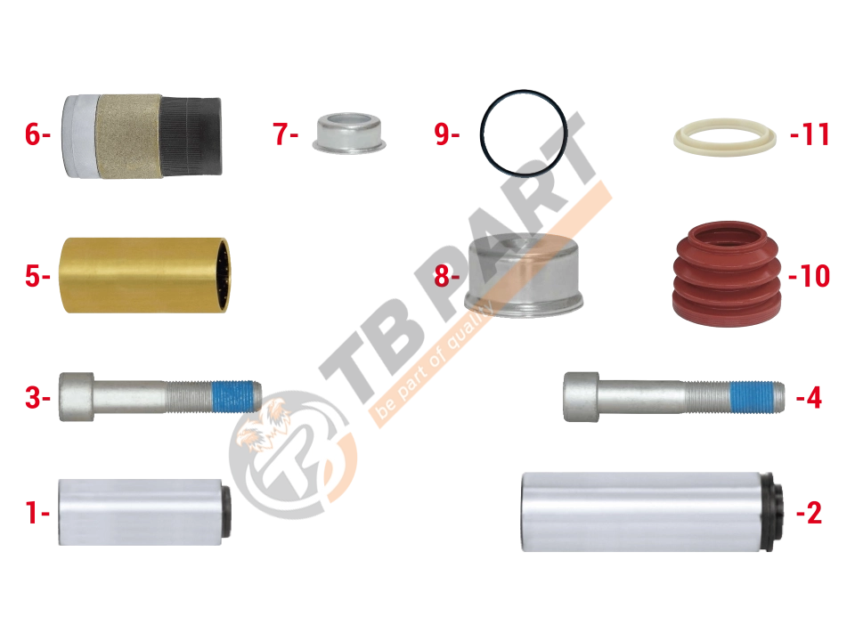 Caliper Guides & Seals Repair Kit