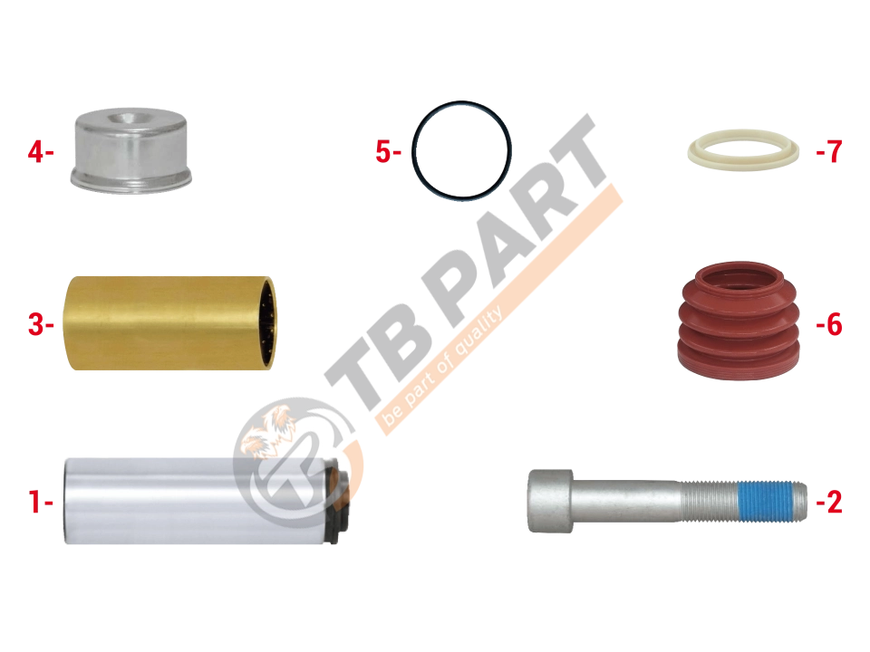 Caliper Guide & Seals Repair Kit