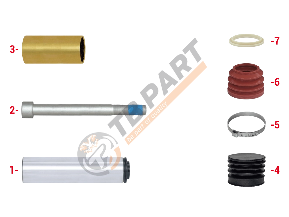 Caliper Guide & Seals Repair Kit