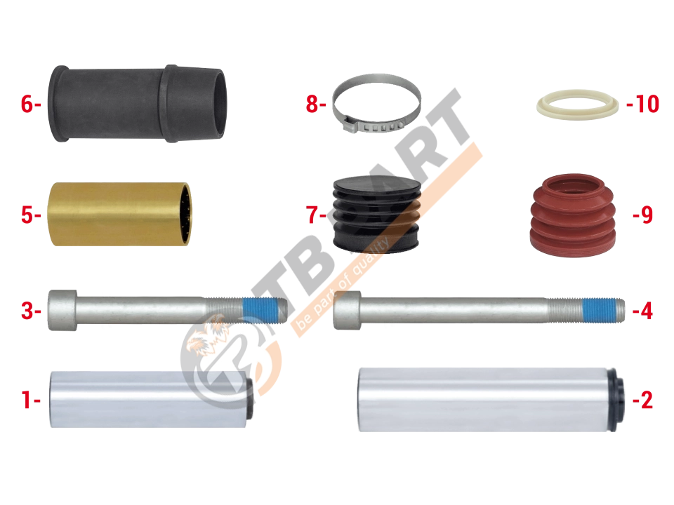 Caliper Guides & Seals Repair Kit