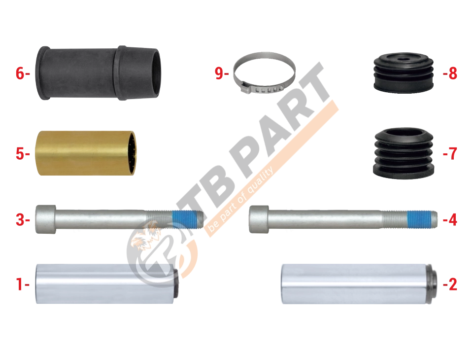 Caliper Guides & Seals Repair Kit