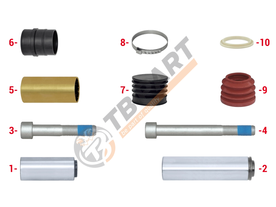 Caliper Guides & Seals Repair Kit