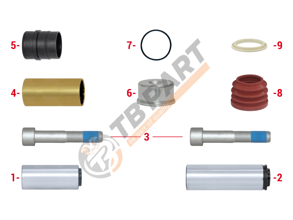 Caliper Guides & Seals Repair Kit