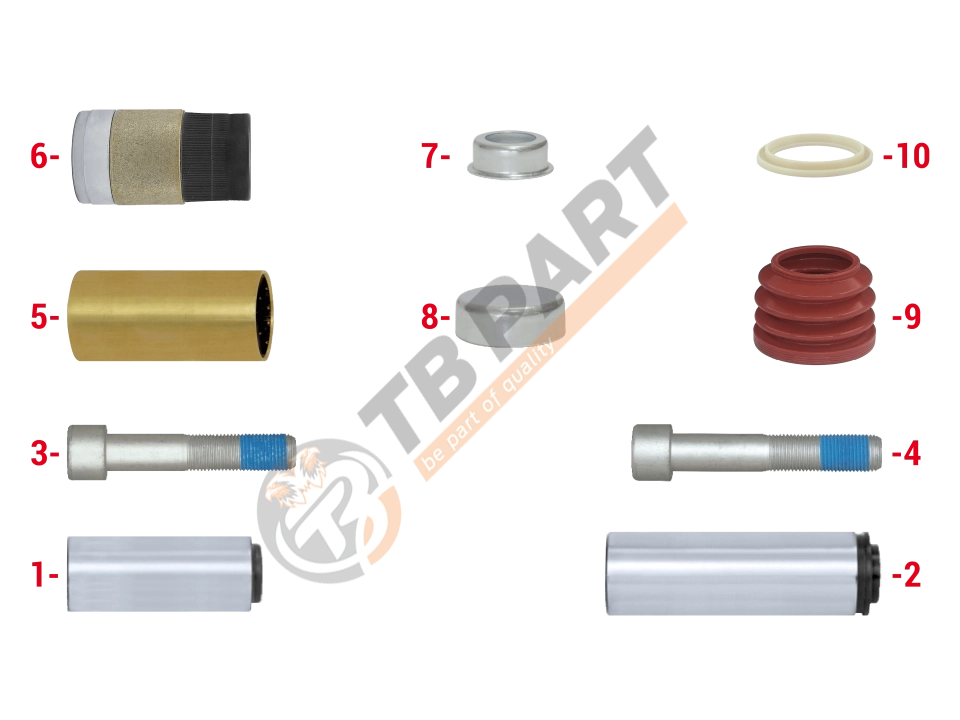 Caliper Guides & Seals Repair Kit