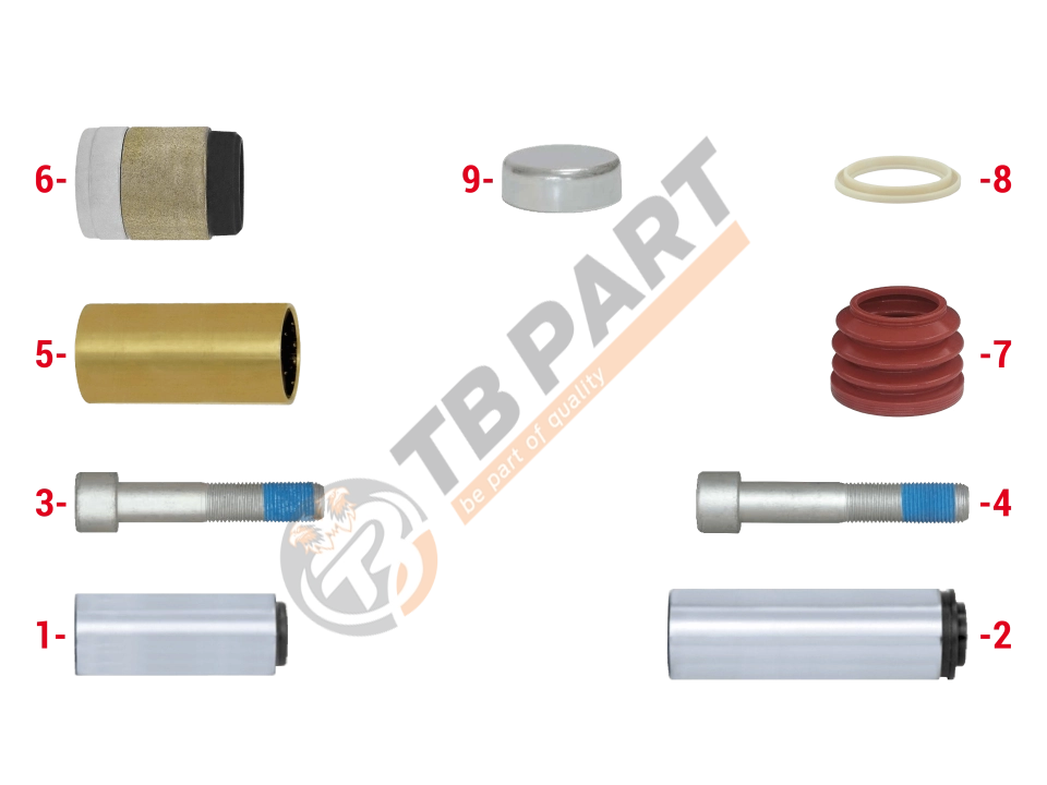 Caliper Guides & Seals Repair Kit