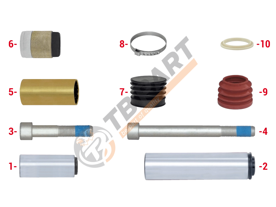 Caliper Guides & Seals Repair Kit