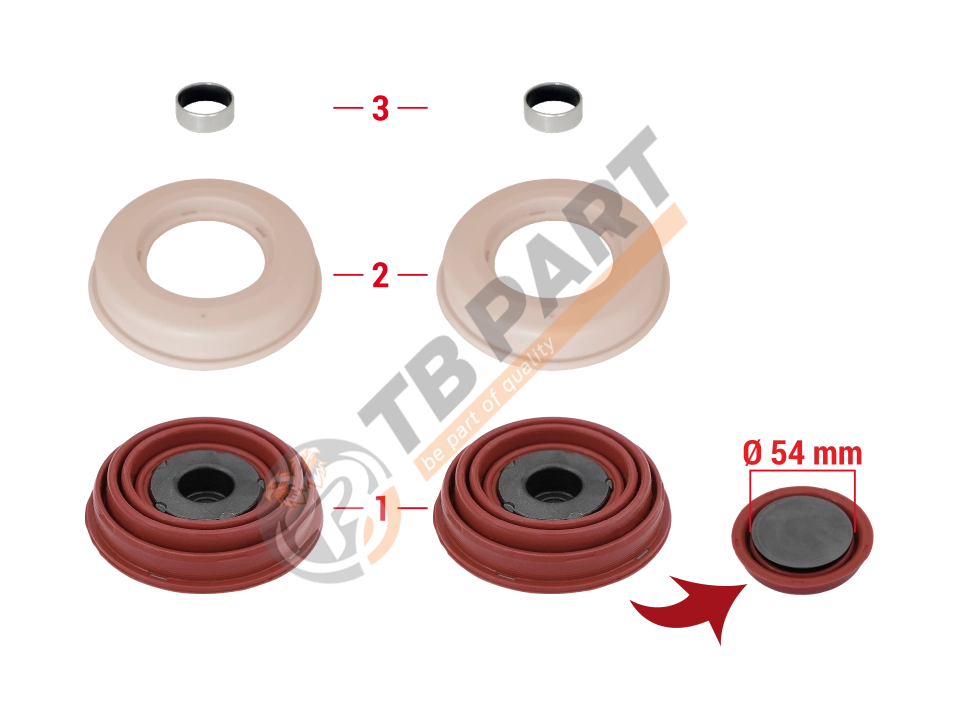 Caliper Piston Tappet & Seals Repair Kit