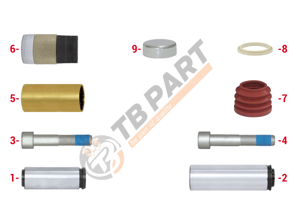 Caliper Guides & Seals Repair Kit