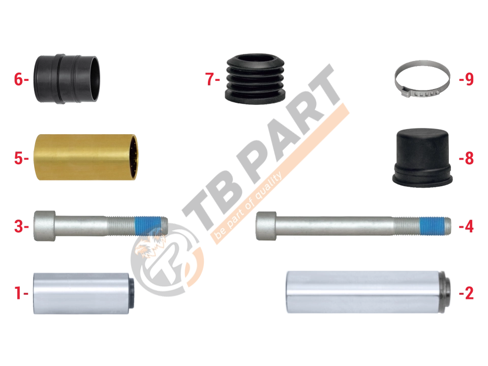 Caliper Guides & Seals Repair Kit