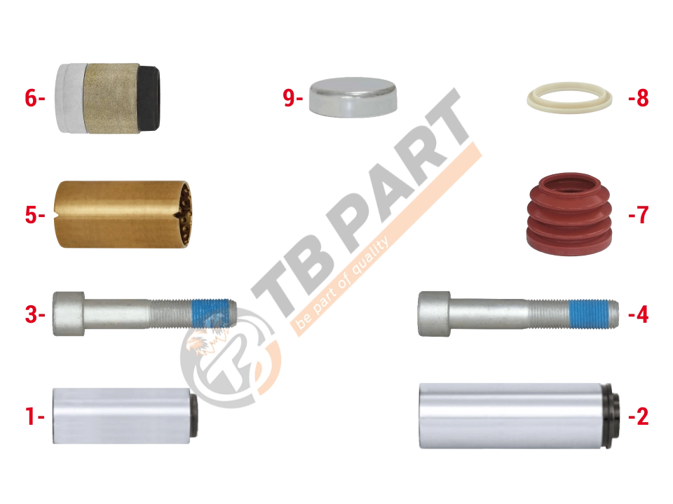 Caliper Guides & Seals Repair Kit