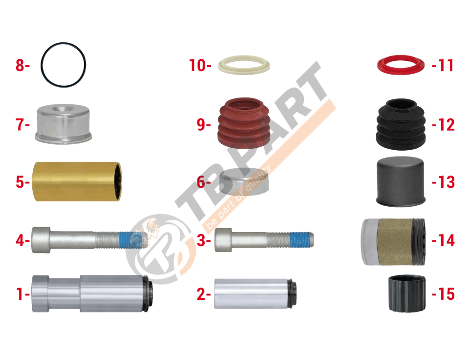 Caliper Guides & Seals Repair Kit