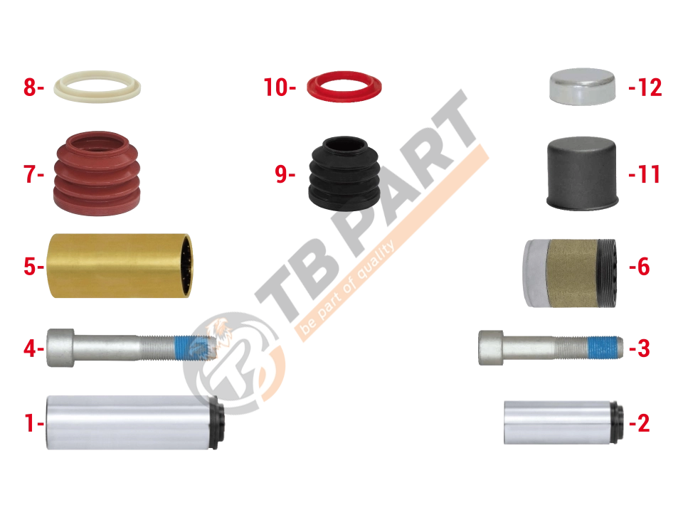 Caliper Guides & Seals Repair Kit
