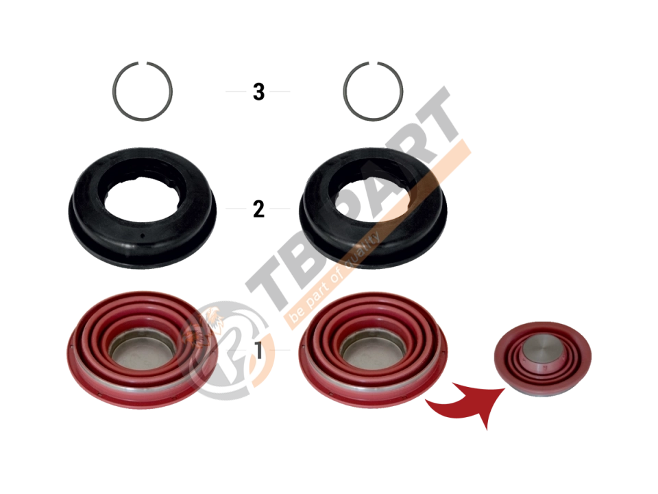 Caliper Piston Tappet & Seals Repair Kit