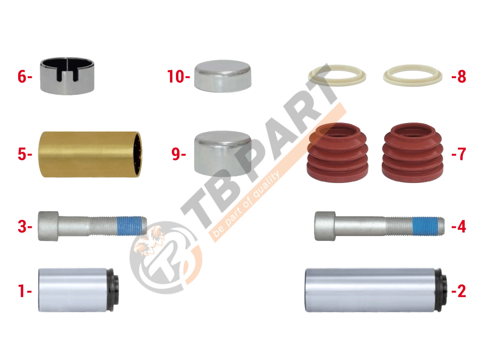 Caliper Guides & Seals Repair Kit