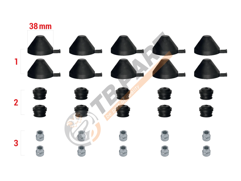Caliper Plastic Cover Cap Kit