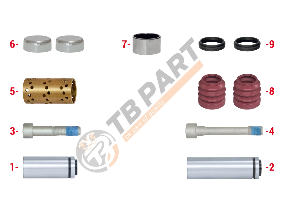 Caliper Guides & Seals Repair Kit