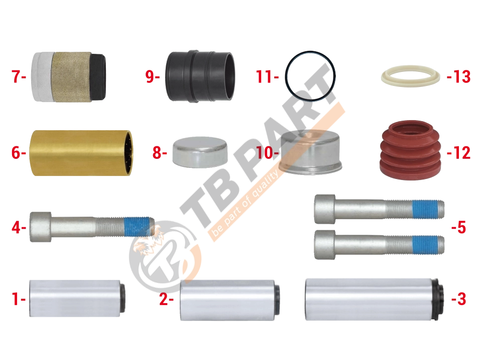 Caliper Guides & Seals Repair Kit