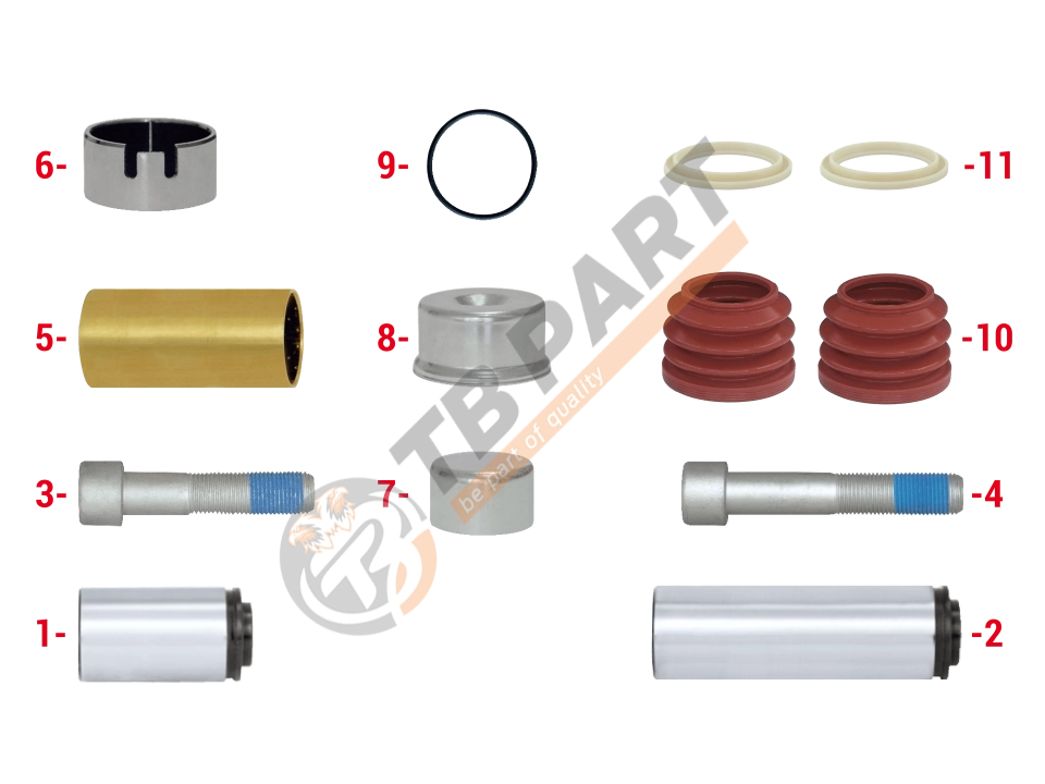 Caliper Guides & Seals Repair Kit
