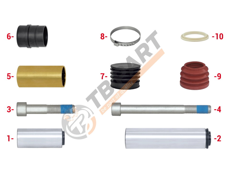 Caliper Guides & Seals Repair Kit