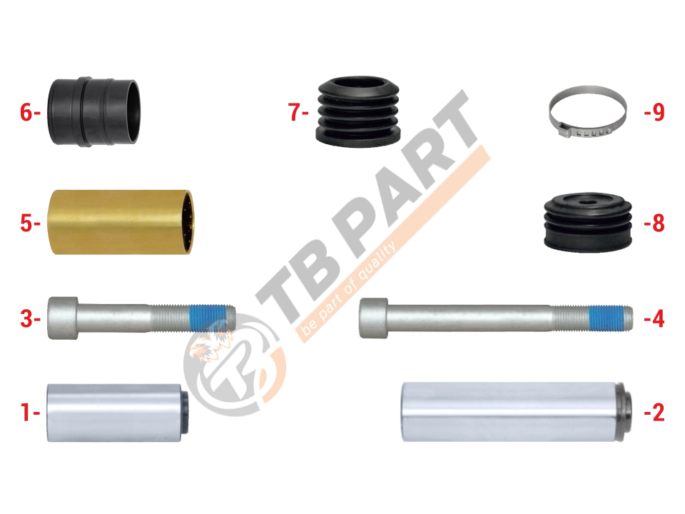 Caliper Guides & Seals Repair Kit