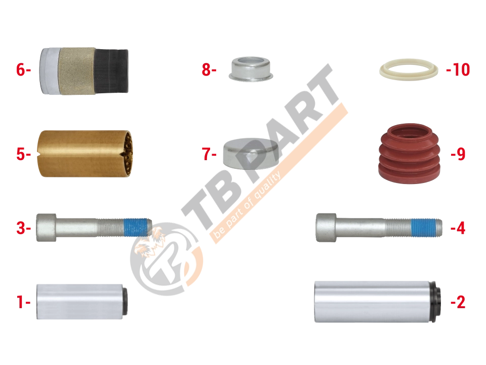 Caliper Guides & Seals Repair Kit