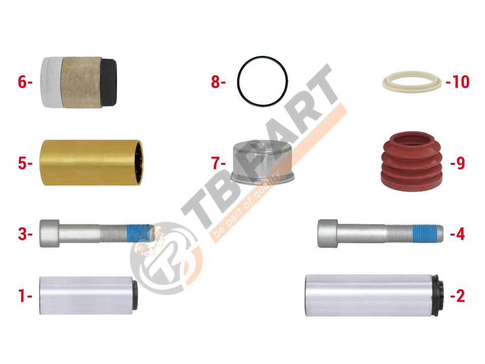 Caliper Guides & Seals Repair Kit