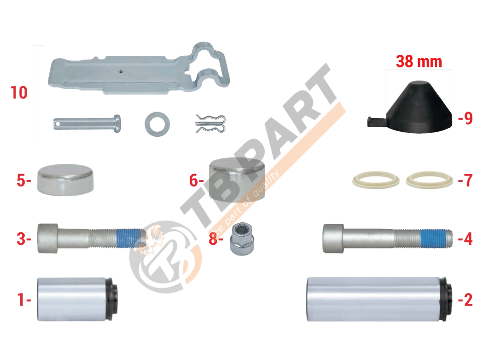 Caliper Guides & Seals Repair Kit