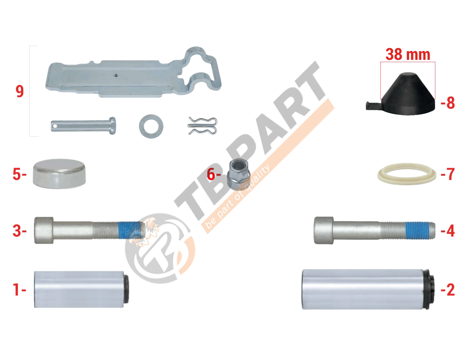 Caliper Guides & Caps Repair Kit