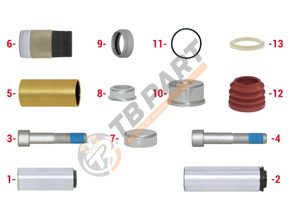 Caliper Guides & Seals Repair Kit