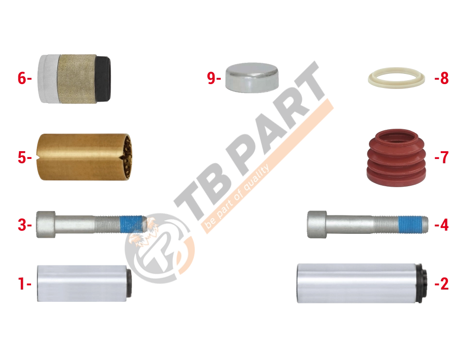 Caliper Guides & Seals Repair Kit