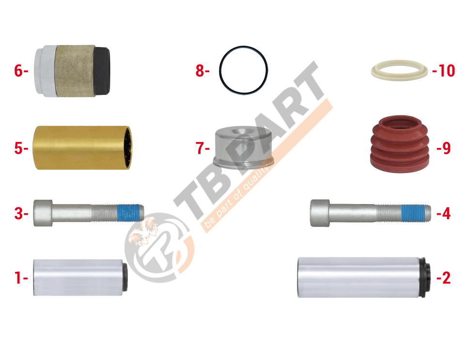 Caliper Guides & Seals Repair Kit
