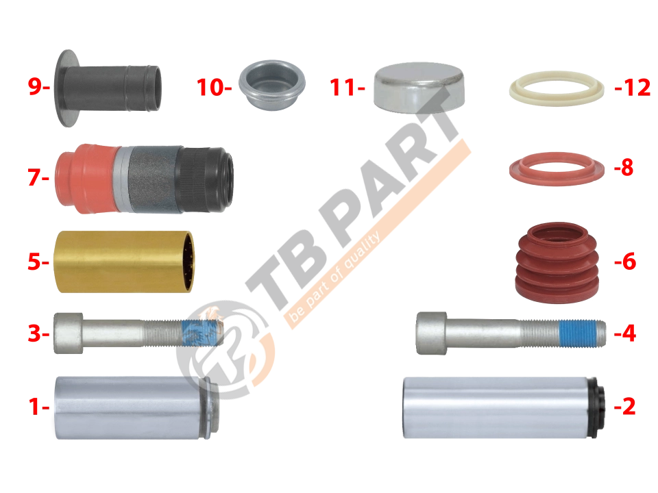 Caliper Guides & Seals Repair Kit