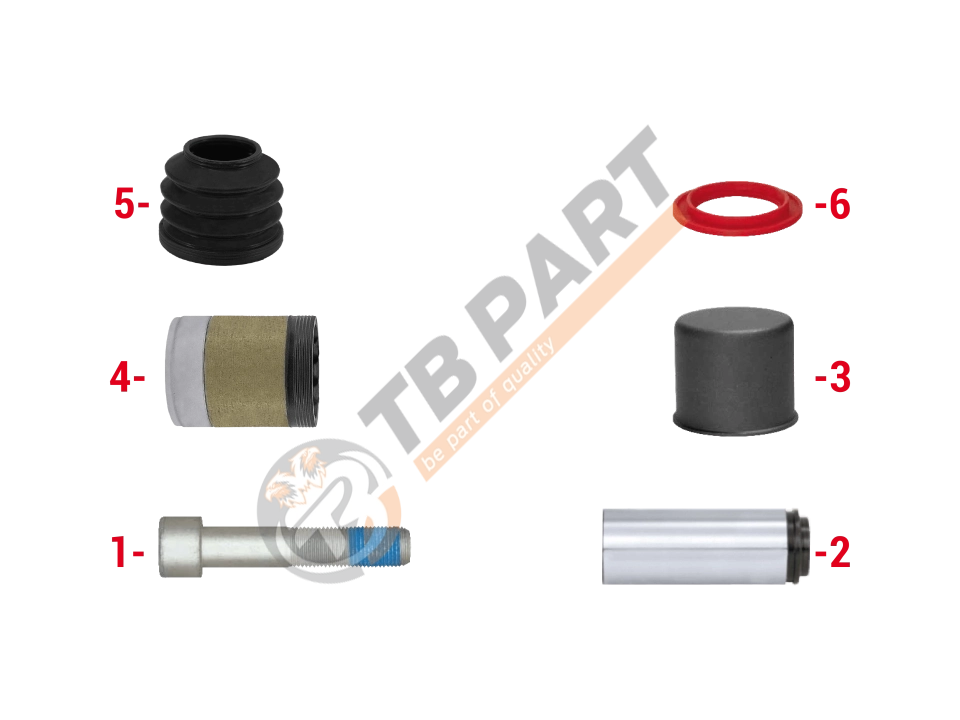 Caliper Guides & Seals Repair Kit