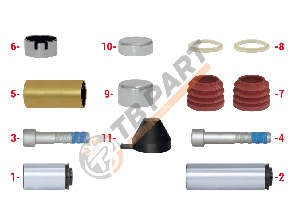 Caliper Guides & Seals Repair Kit