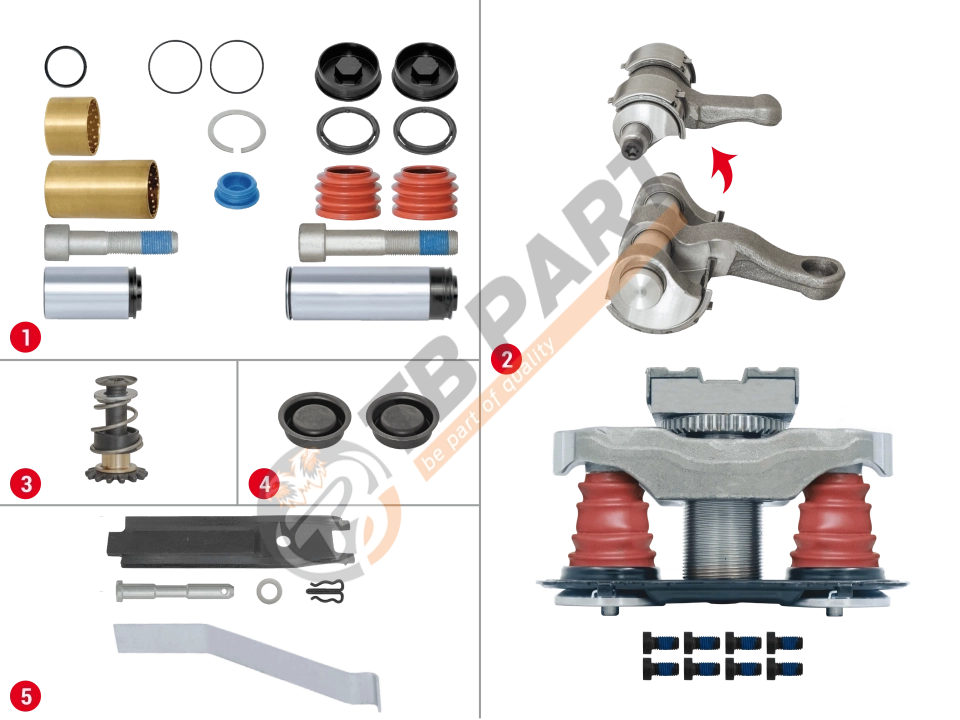 Brake Caliper Pad Repair Kit (With Pin)