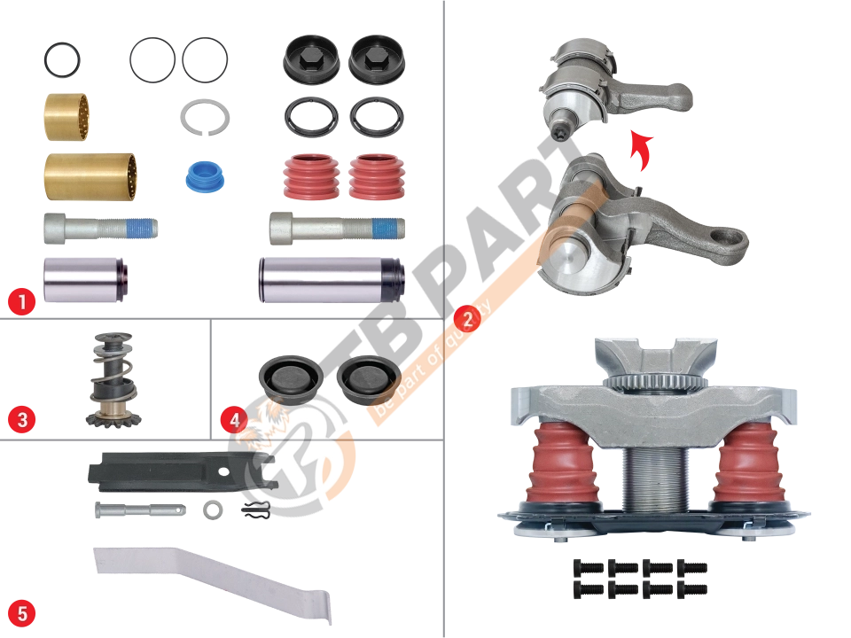 Brake Caliper Pad Repair Kit (With Pin)