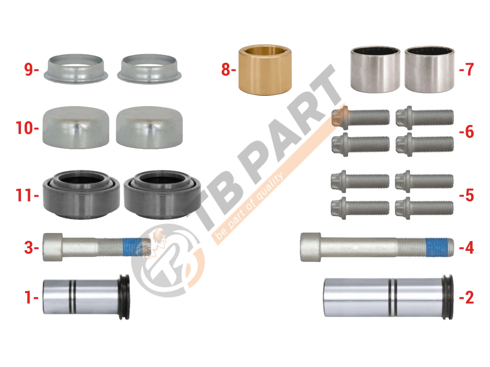 Caliper Guide Pin Repair Kit ( Bronze Straight Bush )