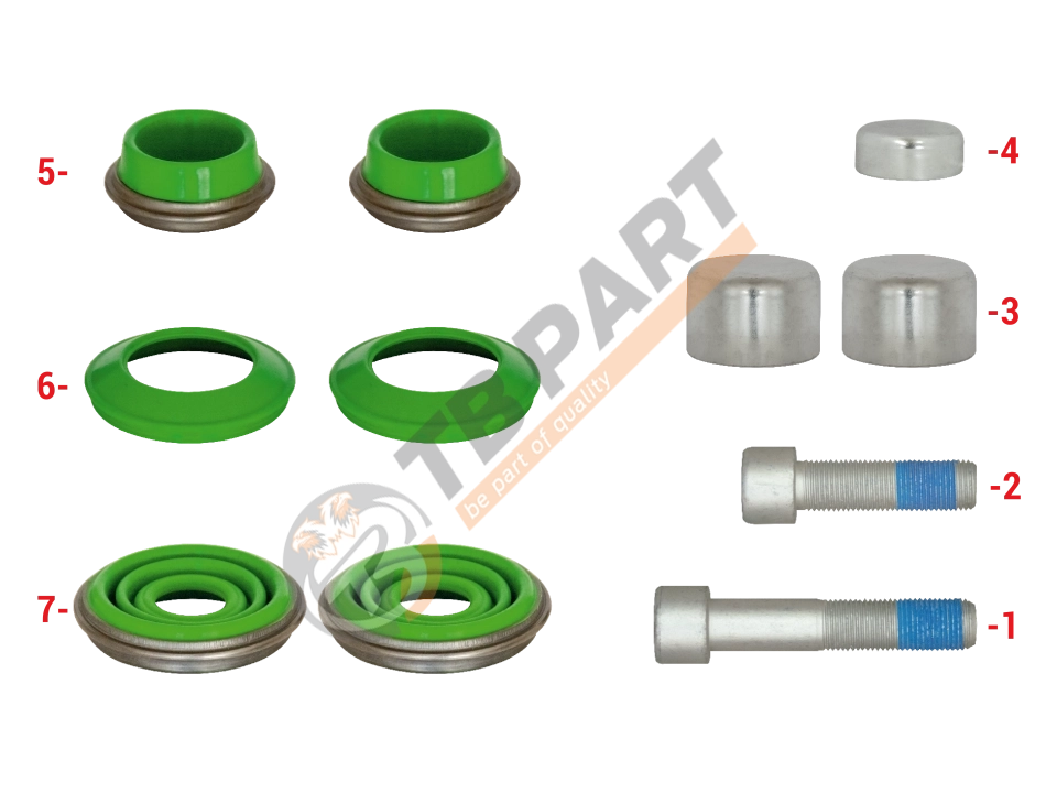 Caliper Seals & Bolts Repair Kit
