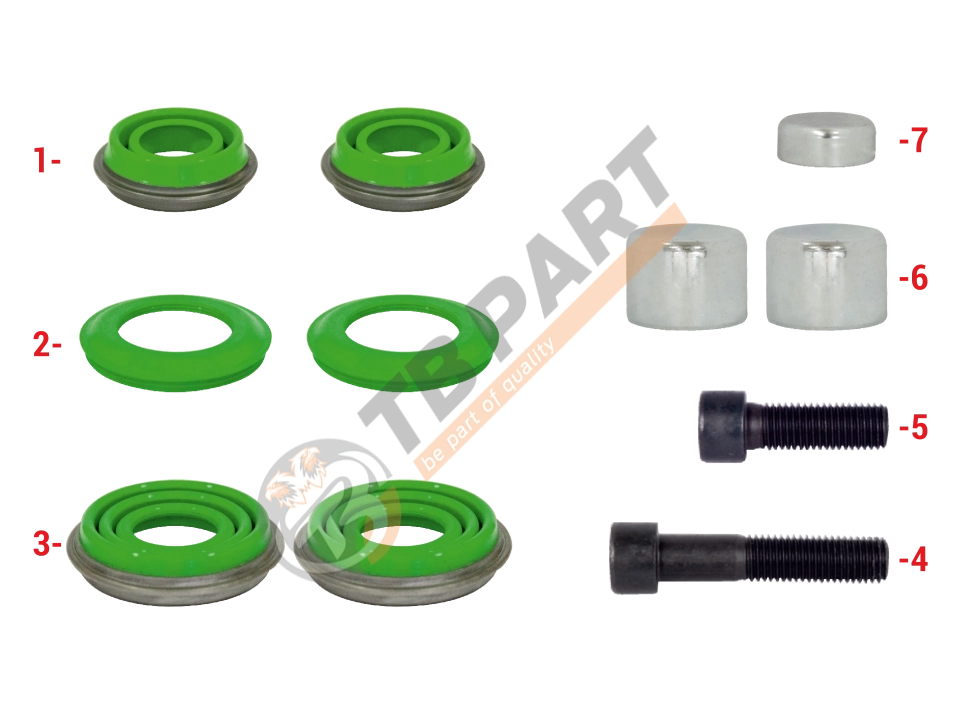 Caliper Seals & Bolts Repair Kit