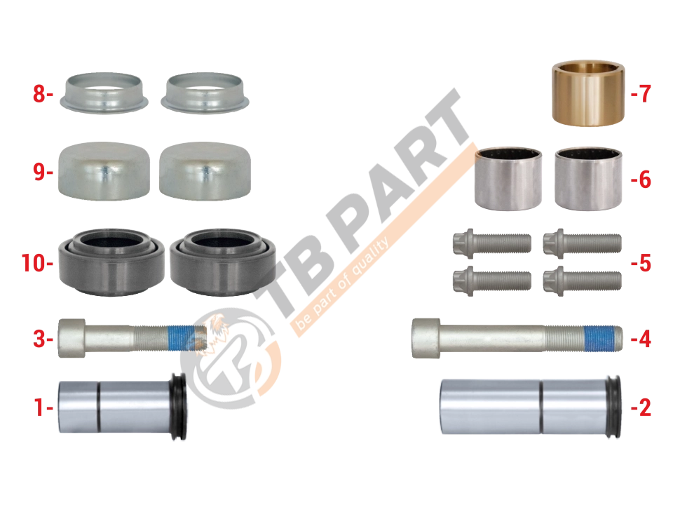 Caliper Guides & Seals Repair Kit
