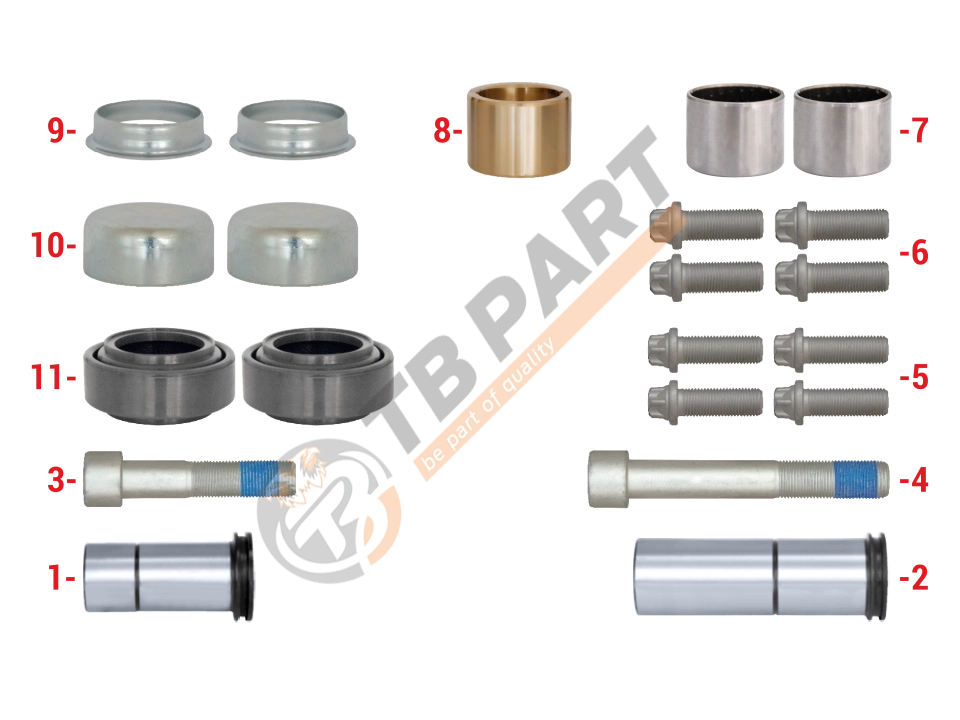 Caliper Guides & Seals Repair Kit