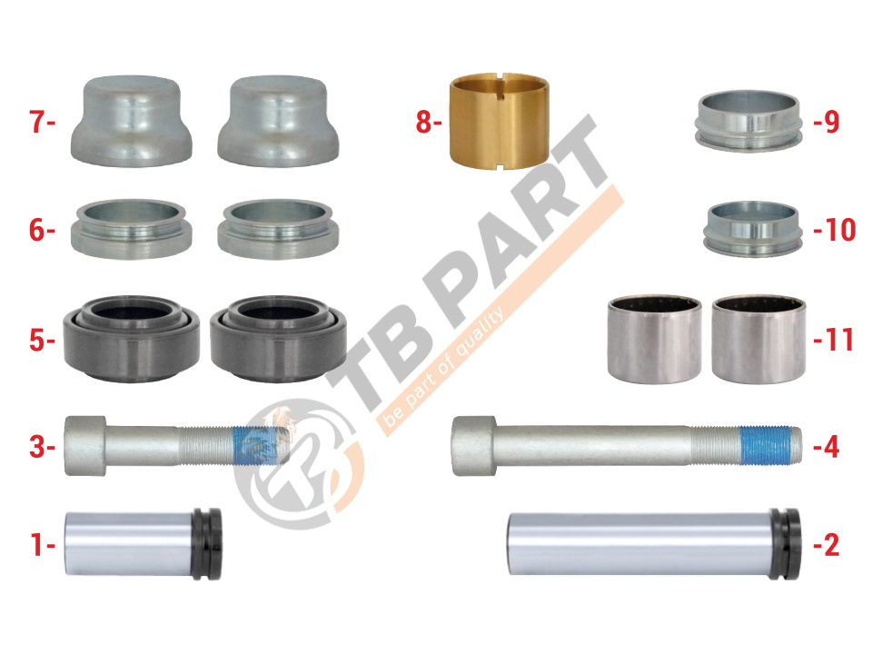 Caliper Guides & Seals Repair Kit