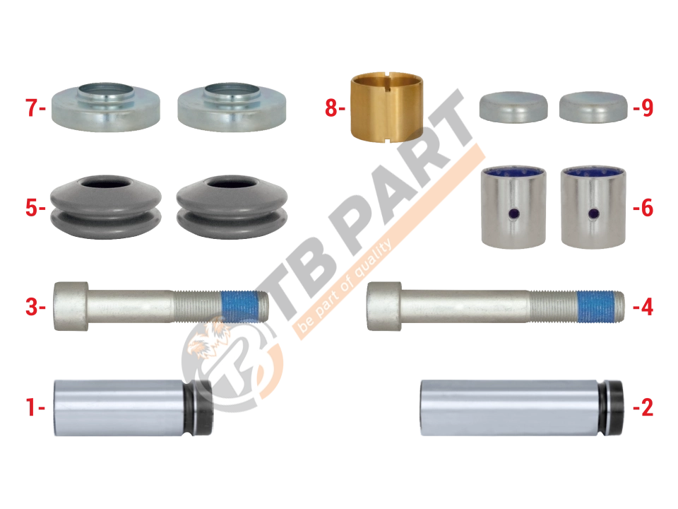 Caliper Guides & Seals Repair Kit
