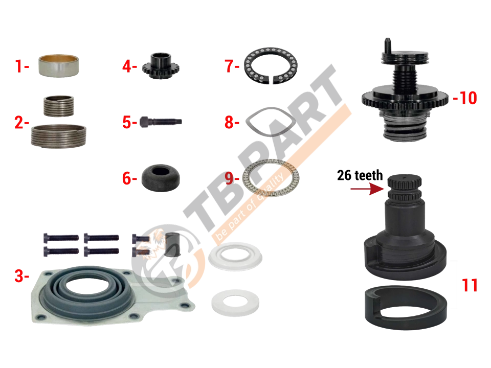 Caliper Overhaul Repair Kit (Front - Left)