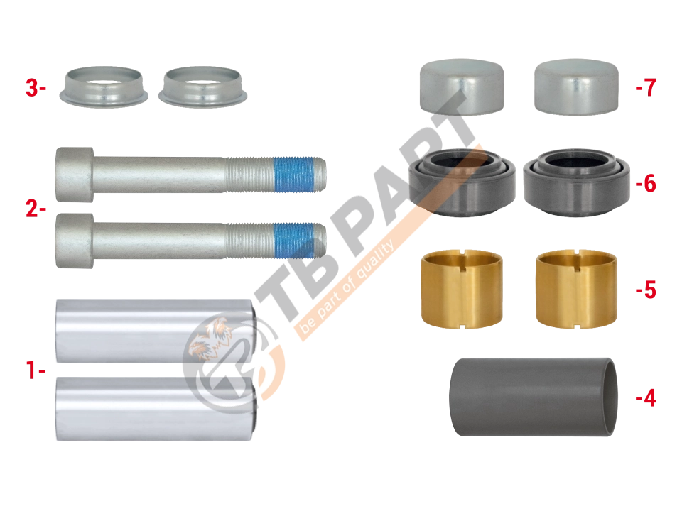 Caliper Guides & Seals Repair Kit