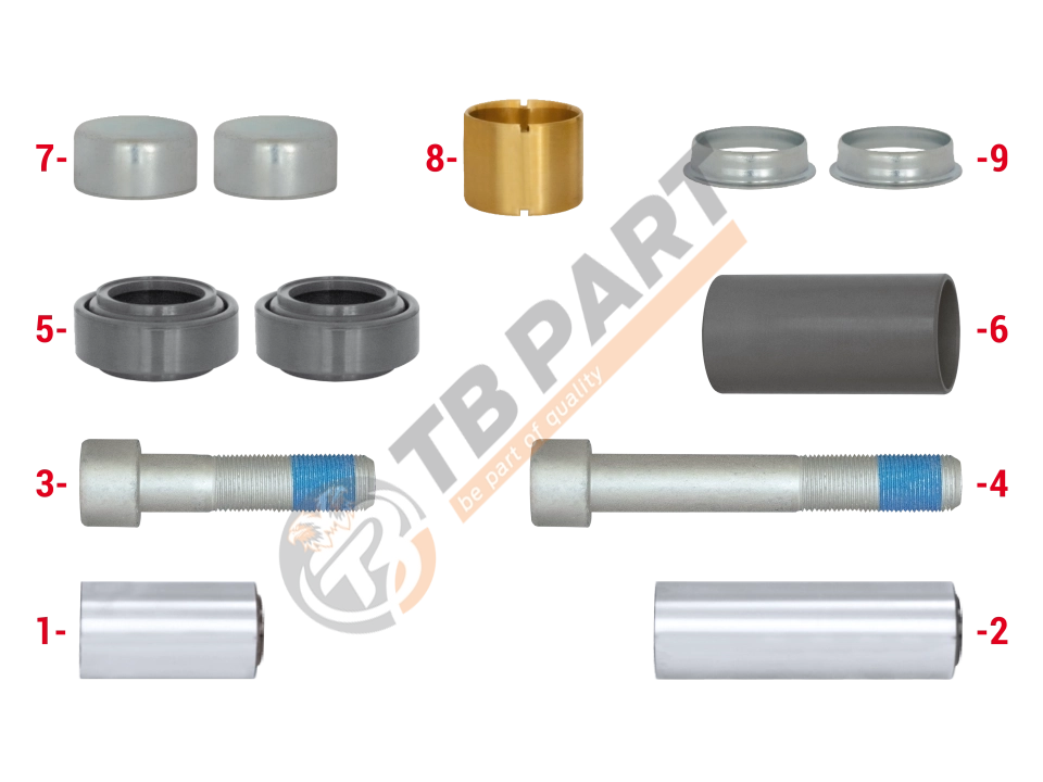 Caliper Guides & Seals Repair Kit