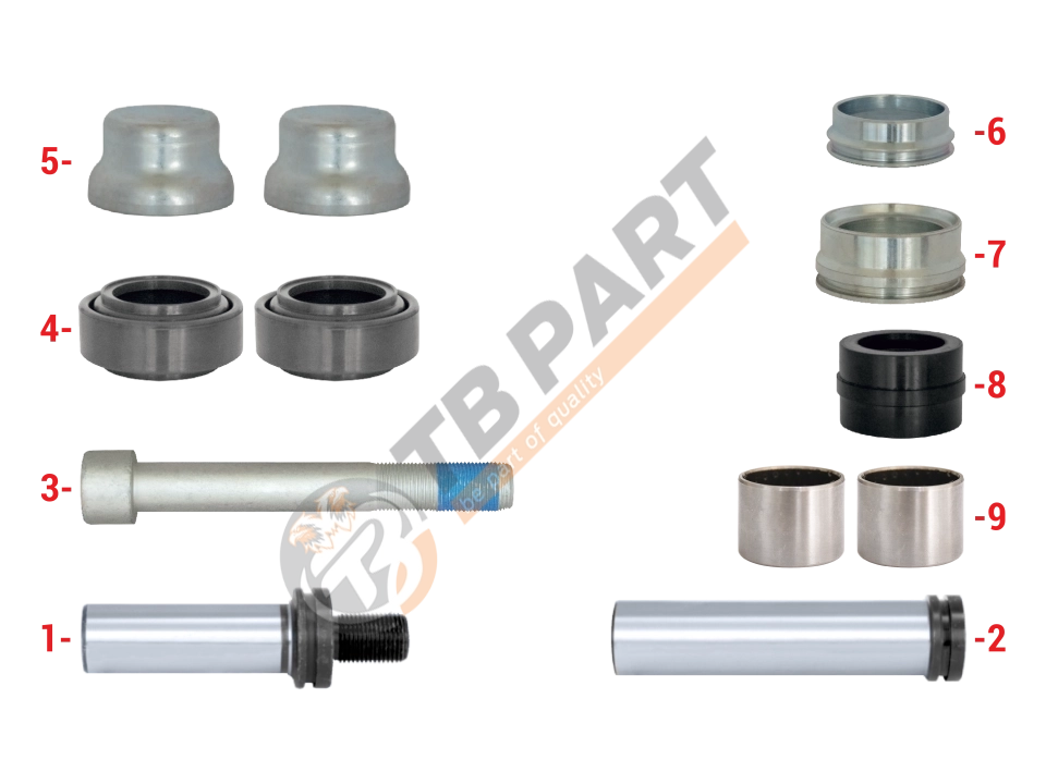 Caliper Guides & Seals Repair Kit