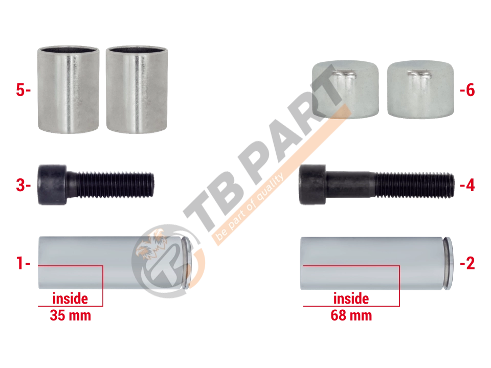Caliper Guides & Caps Repair Kit
